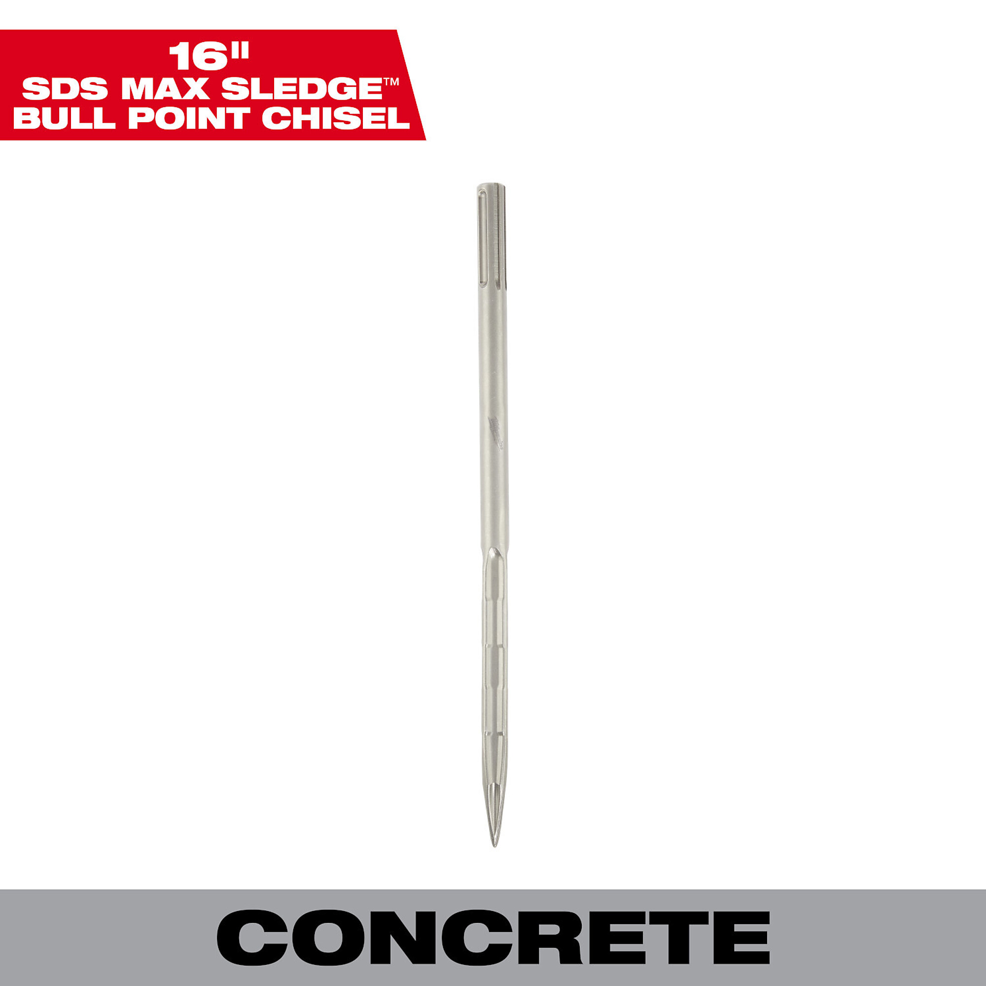 Milwaukee Self-Sharpening SDS Max 16in. Bull Point Chisel, Model# 48-62-4250